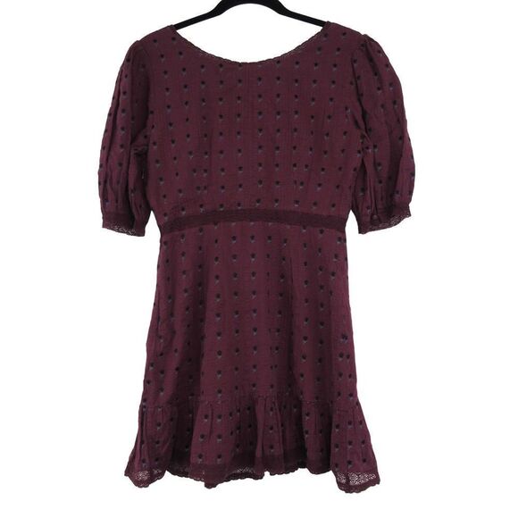 LoveShackFancy Women’s Lena Dress in Spice Burgundy Sz S - Picture 2 of 6
